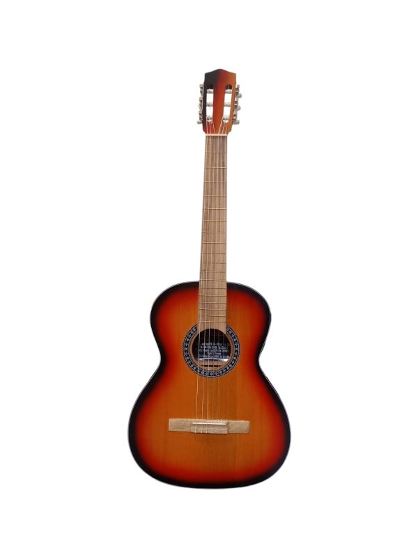 Guitarra Bicolor Naranja Negro.