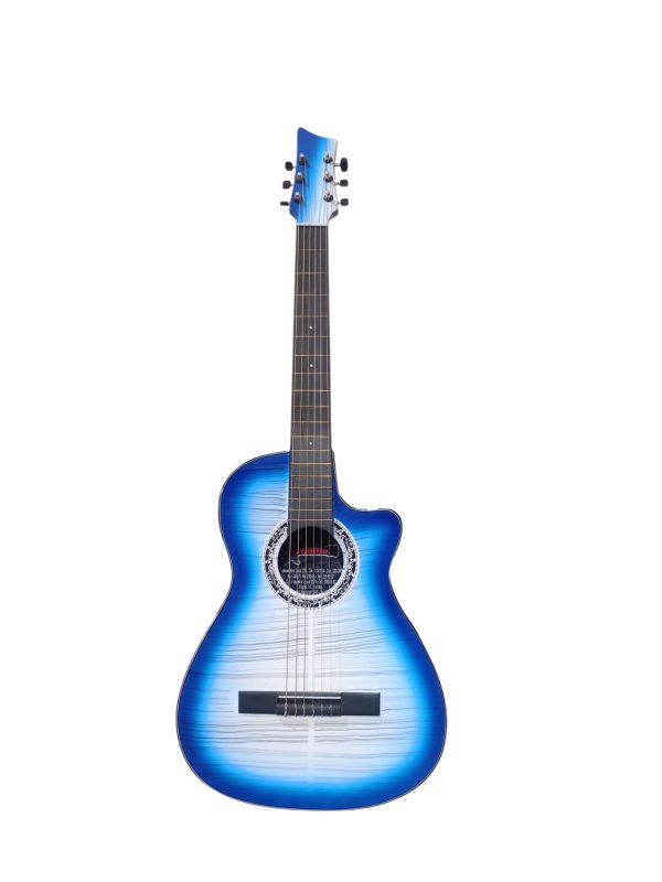Guitarra Bicolor Azul Tigre Cutaway.